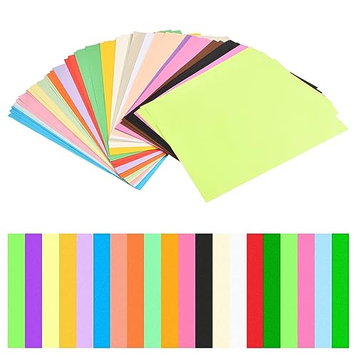 100 Blatt Buntes Papier A4 Druckerpapier A4 Bastelkarton Buntes Papier 20 Farben Pappe zum Basteln A4 Papier Buntpapier Dickes Papier A4 zum Drucken Farbiges Papier A4 von Joyan