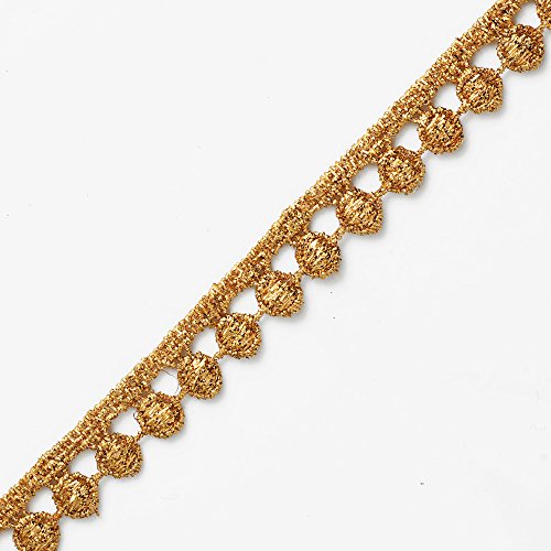 LP-MX-1696 Spitzenbesatz für Brautschmuck, Kostüme oder Schmuck, 1,27 cm 12 inch Gold 4-yards von Joyce Trimming Lace Trim