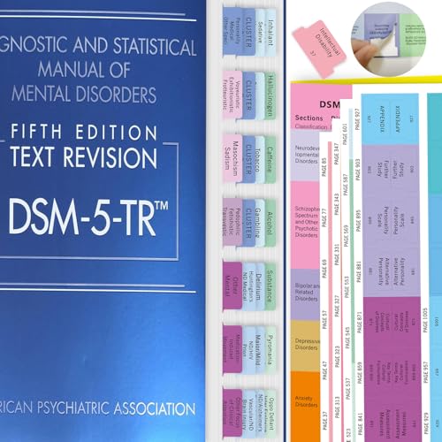 Verbesserte DSM-5-TR 2022 Index-Tabs – Joyfulmap 112 DSM-V-TR Tabs, 94 gedruckte und 18 leere Registerkarten mit Ausrichtungsanleitung & Beschreibungsblatt für Störungen – für Diagnose- und von Joyfulmap