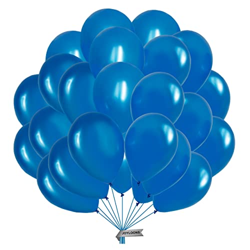 Metallisierte blaue Luftballons 50 stück. Luftballons aus natürlichem Latex. Lufballons mit einem Durchmesser von 32 cm. Ideal zur Dekoration von Geburtstags-, Hochzeits- und baby shower. von Joyloons