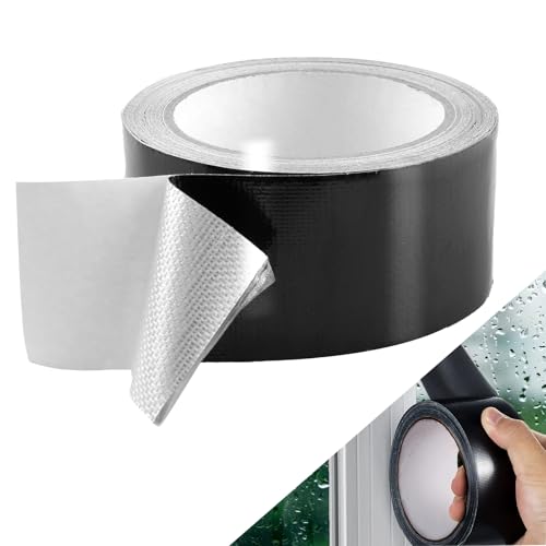 Joynine Panzertape Schwarz 50mm x 10 m Gaffa Tape Planen Reparaturband Kleber Wasserdicht für LKW Plane Schutz Flicken für Abdeckplane & Sonnenschirm Weidezelt Zelt Planen Markisen Reparatur Klebeband von Joynine