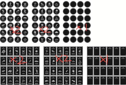 Joyoldelf 240 französische Gewürzetiketten, schwarz: 120 rechteckige + 120 runde Etiketten, 48 leere Etiketten + Marker, Gewürzetiketten, selbstklebende Etiketten, Einmachgläser, wasserdicht von Joyoldelf