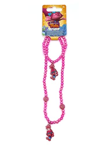 Trolls 65190 - Set: Armband und Kette, Glitzer-Anhänger, Haaren mit Hangtag 5 x 7 cm von Joytoy