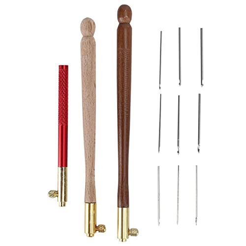 Joyzan Tambour Hooks, Punch Needle Set Stickerei Beading Tools Häkelwerkzeug Haken Crochet Perlen Häkelnadel Edelstahl Griff Französisch Pailletten Nähen Handwerkzeug Häkelnadeln Einfädler DIY von Joyzan