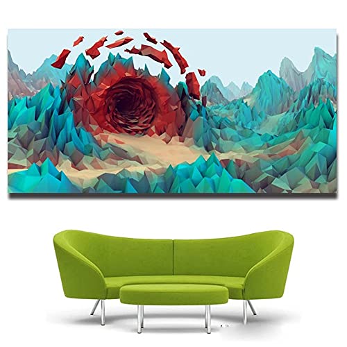 5D DIY Diamant Painting Bilder groß,Abstrakte Höhle Diamond Painting Set Full Drill Erwachsene und Kinder Strass Stickerei Kreuzstich Kits Kunsthandwerk Leinwand Wand Aufkleber Decor-90x180cm/35x71in von Jpnca