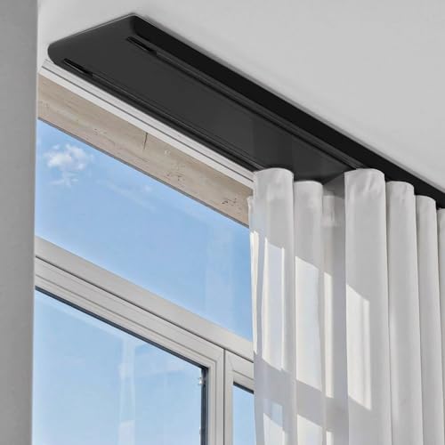 Vorhangschiene 2 Läufig Gardinenschienen Deckenmontage mit Leisen Rollen vorhangschienen Aus Aluminiumlegierung für Wohnzimmer/Schlafzimmer/Krankenhaus Einfache Montage Individuelle Größe(Black,4.1m) Vorhangschiene 2 Läufig Gardinenschienen Deckenmontage mit Leisen Rollen vorhangschienen Aus Aluminiumlegierung für Wohnzimmer/Schlafzimmer/Krankenhaus Einfache Montage Individuelle Größe(Black,4.1m) von Jpquantrics