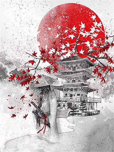 5D Diamond Painting Japanische Samurai, 45x60cm Diamant Painting Bilder Groß, Malen Nach Zahlen Erwachsene, DIY Daiments Painting Anfänger Kinder, Stickerei Canvas Art Crafts für Home Wall Décor 5D Diamond Painting Japanische Samurai, 45x60cm Diamant Painting Bilder Groß, Malen Nach Zahlen Erwachsene, DIY Daiments Painting Anfänger Kinder, Stickerei Canvas Art Crafts für Home Wall Décor von Jqynn