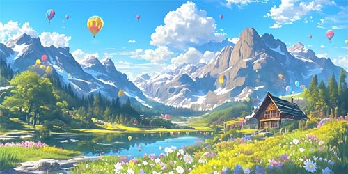 Malen Nach Zahlen Erwachsene HeißLuftballon, Malen Nach Zahlen Gebirge xxl Vorgedruckt High Definition Leinwand, Paint by Numbers Bastelset Erwachsene Mit Pinseln Acrylfarbe, Home Deko 30x60 cm Z-1377 Malen Nach Zahlen Erwachsene HeißLuftballon, Malen Nach Zahlen Gebirge xxl Vorgedruckt High Definition Leinwand, Paint by Numbers Bastelset Erwachsene Mit Pinseln Acrylfarbe, Home Deko 30x60 cm Z-1377 von Jqynn