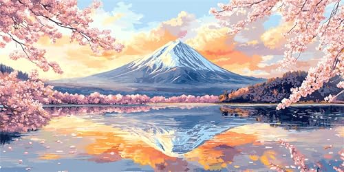 Malen Nach Zahlen Erwachsene Japan, Malen Nach Zahlen Berg Fuji xxl Vorgedruckt High Definition Leinwand, Paint by Numbers Bastelset Erwachsene Mit 3 Pinseln Acrylfarbe, Home Deko 30x60 cm Z-1380 Malen Nach Zahlen Erwachsene Japan, Malen Nach Zahlen Berg Fuji xxl Vorgedruckt High Definition Leinwand, Paint by Numbers Bastelset Erwachsene Mit 3 Pinseln Acrylfarbe, Home Deko 30x60 cm Z-1380 von Jqynn