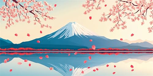 Malen Nach Zahlen Erwachsene Japan, Malen Nach Zahlen Berg Fuji xxl Vorgedruckt High Definition Leinwand, Paint by Numbers Bastelset Erwachsene Mit 3 Pinseln Acrylfarbe, Home Deko 30x60 cm Z-1383 Malen Nach Zahlen Erwachsene Japan, Malen Nach Zahlen Berg Fuji xxl Vorgedruckt High Definition Leinwand, Paint by Numbers Bastelset Erwachsene Mit 3 Pinseln Acrylfarbe, Home Deko 30x60 cm Z-1383 von Jqynn