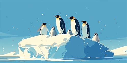 Malen Nach Zahlen Erwachsene Pinguin, Malen Nach Zahlen Antarktis xxl Vorgedruckt High Definition Leinwand, Paint by Numbers Bastelset Erwachsene Mit 3 Pinseln Acrylfarbe, Home Deko 30x60 cm Z-1355 Malen Nach Zahlen Erwachsene Pinguin, Malen Nach Zahlen Antarktis xxl Vorgedruckt High Definition Leinwand, Paint by Numbers Bastelset Erwachsene Mit 3 Pinseln Acrylfarbe, Home Deko 30x60 cm Z-1355 von Jqynn