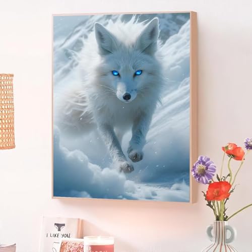 Malen Nach Zahlen Erwachsene Tier, Malen Nach Zahlen Fuchs, Kreativ Set für Erwachsene Frauen mit Pinseln und Acrylfarben Handgemalt Ölgemälde Leinwand für Home Wand Dekor, Geschenk 100x130cm O-112 von Jqynn