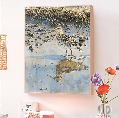 Malen Nach Zahlen Erwachsene Vogel, Malen Nach Zahlen Tier, Kreativ Set für Erwachsene Frauen mit Pinseln und Acrylfarben Handgemalt Ölgemälde Leinwand für Home Wand Dekor, Geschenk 80x110cm O-457 von Jqynn