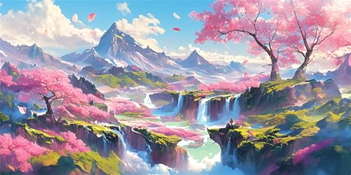 Malen Nach Zahlen Erwachsene Wasserfall, Malen Nach Zahlen Kirschbaum xxl Vorgedruckt High Definition Leinwand, Paint by Numbers Bastelset Erwachsene Mit 3 Pinseln Acrylfarbe, Home Deko 30x60 cm Z1350 Malen Nach Zahlen Erwachsene Wasserfall, Malen Nach Zahlen Kirschbaum xxl Vorgedruckt High Definition Leinwand, Paint by Numbers Bastelset Erwachsene Mit 3 Pinseln Acrylfarbe, Home Deko 30x60 cm Z1350 von Jqynn