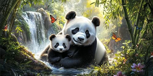 Malen Nach Zahlen Erwachsene Wasserfall, Malen Nach Zahlen Panda xxl Vorgedruckt High Definition Leinwand, Paint by Numbers Bastelset Erwachsene Mit 3 Pinseln Acrylfarbe, Home Deko 30x60 cm Z-1347 Malen Nach Zahlen Erwachsene Wasserfall, Malen Nach Zahlen Panda xxl Vorgedruckt High Definition Leinwand, Paint by Numbers Bastelset Erwachsene Mit 3 Pinseln Acrylfarbe, Home Deko 30x60 cm Z-1347 von Jqynn