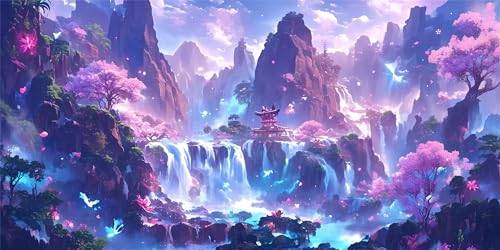 Malen Nach Zahlen Erwachsene Wasserfall, Malen Nach Zahlen Purpurbaum xxl Vorgedruckt High Definition Leinwand, Paint by Numbers Bastelset Erwachsene Mit 3 Pinseln Acrylfarbe, Home Deko 30x60 cm Z1353 Malen Nach Zahlen Erwachsene Wasserfall, Malen Nach Zahlen Purpurbaum xxl Vorgedruckt High Definition Leinwand, Paint by Numbers Bastelset Erwachsene Mit 3 Pinseln Acrylfarbe, Home Deko 30x60 cm Z1353 von Jqynn