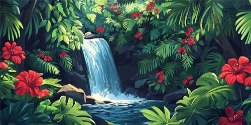 Malen Nach Zahlen Erwachsene Wasserfall, Malen Nach Zahlen Wald xxl Vorgedruckt High Definition Leinwand, Paint by Numbers Bastelset Erwachsene Mit 3 Pinseln Acrylfarbe, Home Deko 30x60 cm Z-1346 Malen Nach Zahlen Erwachsene Wasserfall, Malen Nach Zahlen Wald xxl Vorgedruckt High Definition Leinwand, Paint by Numbers Bastelset Erwachsene Mit 3 Pinseln Acrylfarbe, Home Deko 30x60 cm Z-1346 von Jqynn