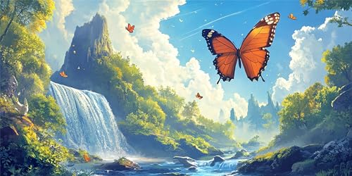 Malen Nach Zahlen Erwachsene Wasserfall,Malen Nach Zahlen Schmetterling xxl Vorgedruckt High Definition Leinwand,Paint by Numbers Bastelset Erwachsene Mit Acrylfarbe,Home Deko Geschenk 30x60 cm Z-1336 Malen Nach Zahlen Erwachsene Wasserfall,Malen Nach Zahlen Schmetterling xxl Vorgedruckt High Definition Leinwand,Paint by Numbers Bastelset Erwachsene Mit Acrylfarbe,Home Deko Geschenk 30x60 cm Z-1336 von Jqynn