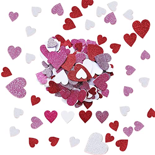 130 Stück herz Aufkleber, Glitzer Schaumstoff Aufkleber, Herz Moosgummi Deko für Schultüte, Basteln Sticker für Kinder Scrapbooking Zubehör Kit von Jtnohx