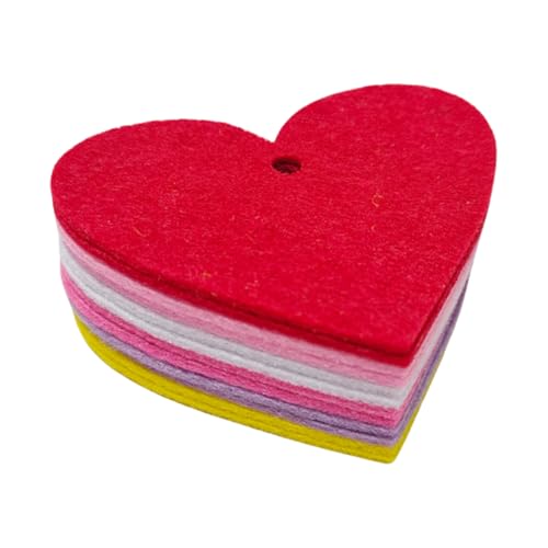 Jtnohx 12 Pcs Filz Herzen, 8cm Love Hearts, Herzen für Crafts Hochzeit Jahrestag Geburtstag Party 6 Farben Sortiert von Jtnohx