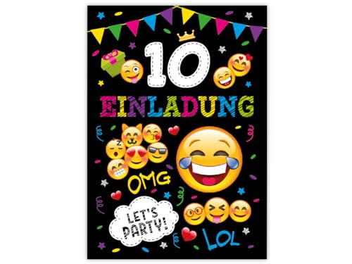 10 Einladungskarten zum 10. Kindergeburtstag Mädchen Jungen coole Einladungen zehnte Geburtstag Mädchengeburtstag Jungsgeburtstag von JuNa-Experten