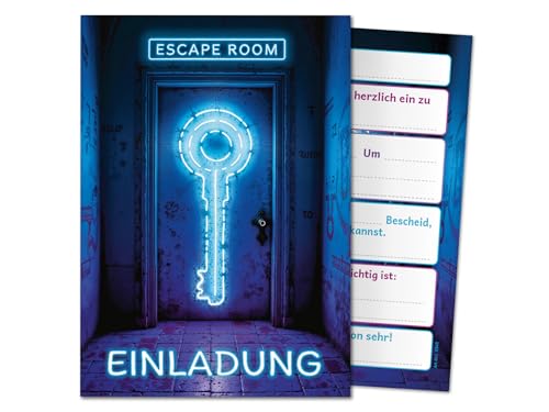 12 Einladungskarten Kindergeburtstag Escape Room Jungen Mädchen Jungs coole bunte Einladungen Kinder Geburtstag Jungsgeburtstag Mädchengeburtstag Detektiv Kinderparty Geburtstagseinladungen von JuNa-Experten