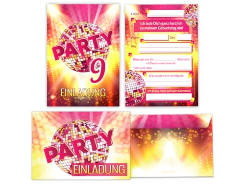 JuNa-Experten 6 Einladungskarten incl. 6 Umschläge 9. Kindergeburtstag Mädchen Disco VIP coole Einladungen neunte Geburtstag Mädchengeburtstag JuNa-Experten 6 Einladungskarten incl. 6 Umschläge 9. Kindergeburtstag Mädchen Disco VIP coole Einladungen neunte Geburtstag Mädchengeburtstag von JuNa-Experten