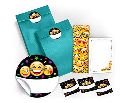 Mitgebsel Kindergeburtstag 12 Geschenktüten + 12 Aufkleber + 12 Lesezeichen + 12 Mini-Notizblöcke/Gastgeschenk für Kinder Mädchen Jungen Jungs Geburtstag Party-Zubehör Giveaways von JuNa-Experten