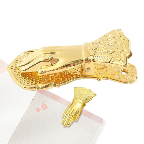 Büroklammer | Papierhalter | Clip-Set | Binder Clip | Lady's Hand Shape Gold Metall Notebook Clip, Vintage Dokument Clip, 3D Lesezeichen Junk Journal Clip, Buchklammern Dekorative Klammer für Zuhause von Jubepk