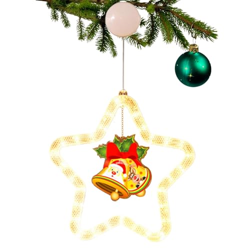 Christmas Window Star Lights Led, Battery Operated Window Star Lights, Outdoor Christmas Star Lamp Decor, Christmas Window Star Lights with Suction Cup, Star Silhouette Lights for Festive window von Jubepk