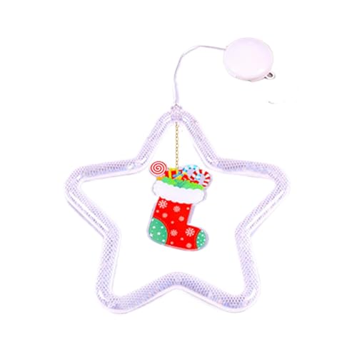 Christmas Window Star Lights Led, Battery Operated Window Star Lights, Outdoor Christmas Star Lamp Decor, Christmas Window Star Lights with Suction Cup, Star Silhouette Lights for Festive window von Jubepk