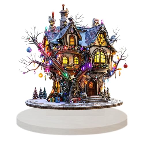 Fairytale House Desk Decor, Holiday Fairytale Desk Decorations, Acrylic 2D Fairytale Ornaments, Flat Fairytale Tabletop Centerpiece, Decorative Fairytale Holiday Centerpiece for Living Room or Parties von Jubepk