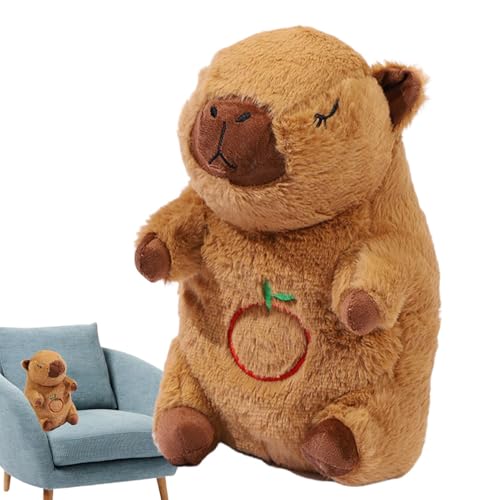 Jubepk Atemgefüllte Tierkapybara Plüsch, Atemdämme Capybara - Beruhigender Herzschlag Kuscheltier,Atem Otter Sleep Buddy Musik und Licht für Kleinkind, Kinder, Mädchen von Jubepk