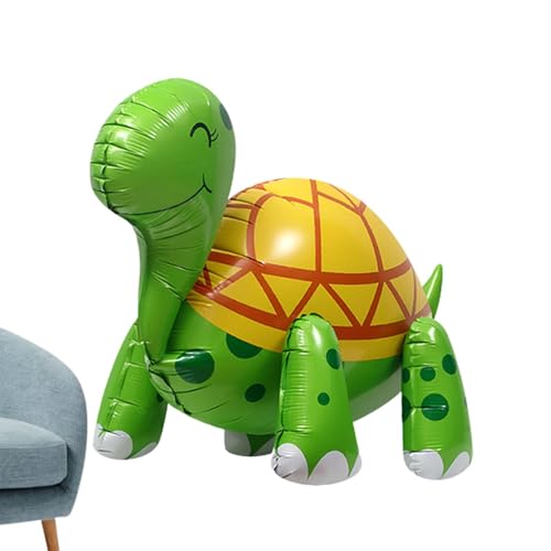 Jubepk Aufblasbare Schildkröte - 4D Walking Ballons Aufblasbare Tiere - Lächelnde Meeresschildkröte Ballon, Niedliche Aufblastiere für Tierzoo Thema Geburtstag & Babyparty von Jubepk