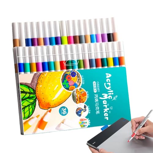 Jubepk Fine Art Stift, Pinselmalstift, schnell trocknender Marker, Kalligraphie-Stift mit Spitzen-Design-Markern zum Schattieren, für Präzision und Kreativität zu Ihren Kunstprojekten von Jubepk