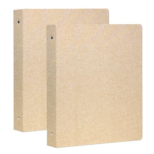 3-Ringbuch, 2,5 cm, Leinenordner für 21,6 x 27,9 cm Papier – professioneller Planer mit 2 Innentaschen für Schule, Büro und Zuhause von Jubilife