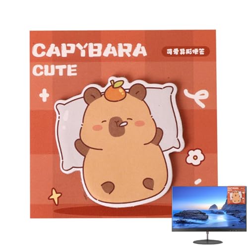 Fun Sticky Notes - Cartoon Animal Capybara Sticky Notes - 30 Blätter entfernbare Notizbilder, Klassenzimmerversorgungen, Schulmaterial für Lehrerlehrer von Jubilofex