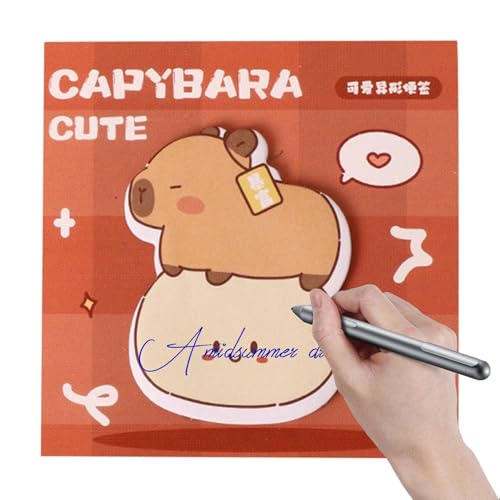 Sticky Note Pads | Cartoon Animal Capybara Sticky Notes, 30 Blätter abnehmbare Notizbilder, Klassenzimmerversorgungen, Schulmaterial für Schülerlehrer von Jubilofex