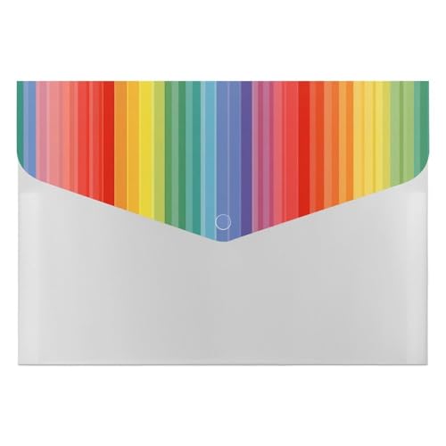 Akkordeon-Aktenordner mit vertikalen Streifen, Regenbogenfarben, Fächermappe, Etiketten, Dokumenten-Organizer, Tasche für Büro, Schule, Brief, A4 Akkordeon-Aktenordner mit vertikalen Streifen, Regenbogenfarben, Fächermappe, Etiketten, Dokumenten-Organizer, Tasche für Büro, Schule, Brief, A4 von Jubonexis