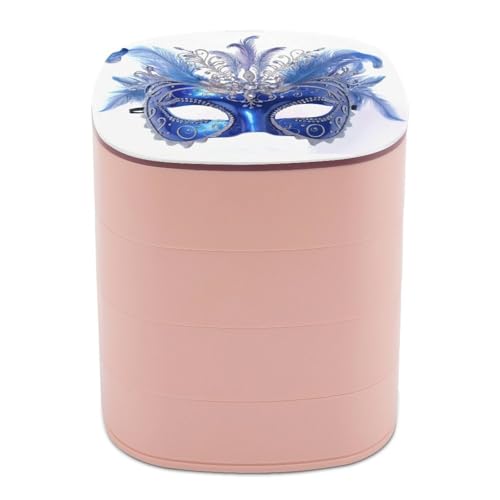Jubonexis Femenine Schöne Masken-Schmuckschatullen für Frauen, Ohrringhalter, Organizer, drehbarer Schmuck-Organizer für Halsketten, Armbänder, Ringe Jubonexis Femenine Schöne Masken-Schmuckschatullen für Frauen, Ohrringhalter, Organizer, drehbarer Schmuck-Organizer für Halsketten, Armbänder, Ringe von Jubonexis