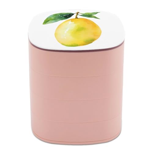 Jubonexis Schmuckkästchen für Damen, grünliche Mango-Aquarell-Schmuckschatullen für Damen, Ohrringhalter, Organizer, drehbarer Schmuck-Organizer für Halsketten, Armbänder, Ringe Jubonexis Schmuckkästchen für Damen, grünliche Mango-Aquarell-Schmuckschatullen für Damen, Ohrringhalter, Organizer, drehbarer Schmuck-Organizer für Halsketten, Armbänder, Ringe von Jubonexis