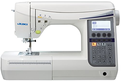 JUKI HZL-DX5 elektrische Nähmaschine mit automatischem Fadenabschneider, Fußsteuerung, Metall, weiß, 51 x 25,7 x 30,5 cm von JUKI