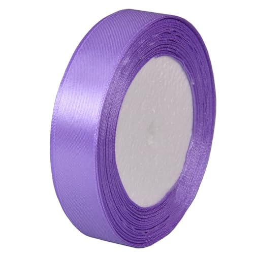 Satinband Hellviolett 20mm, 22 Meters Geschenkband Schleifenband Bänder zum Basteln Nähen, Dekoband Stoffband Bänder für Geschenkverpackungen Haarschleifen Geburtstag Hochzeit Partys Dekoration von Jukway