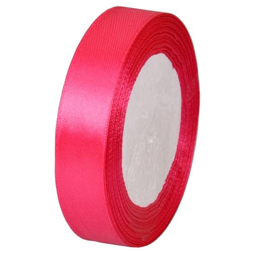 Satinband Pink 20mm, 22 Meters Geschenkband Schleifenband Bänder zum Basteln Nähen, Dekoband Stoffband Bänder für Geschenkverpackungen Haarschleifen Geburtstag Hochzeit Partys Dekoration von Jukway