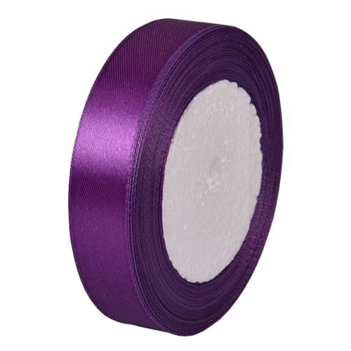 Satinband Violett 20mm, 22 Meters Geschenkband Schleifenband Bänder zum Basteln Nähen, Dekoband Stoffband Bänder für Geschenkverpackungen Haarschleifen Geburtstag Hochzeit Partys Dekoration von Jukway