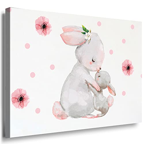 Julia-Art - Bilder Kinderzimmer Babyzimmer Dekor Boho Style Tiermotive 60 x 40 cm LeinWandBilder Xxl - 1 Teilige WandBilder Art 3D Modern Kunstdrucke kE-98-13 von Julia-Art Leinwandbilder