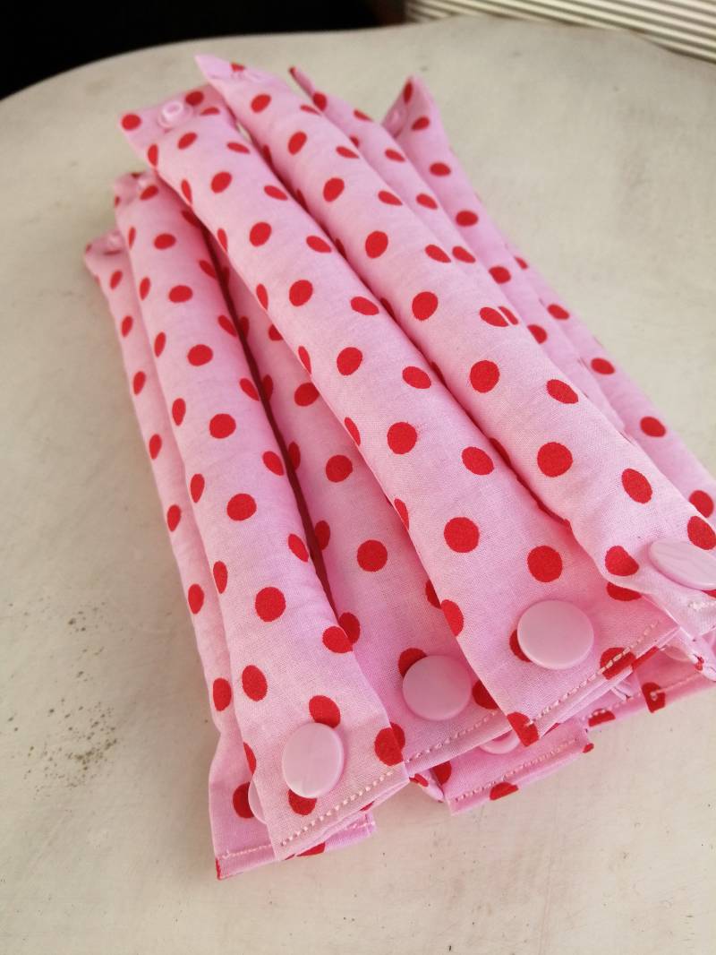 Schlafwickler Lockenwickler Wickler Curler Punkte Polka Dots von JuliaSeyfarthMode