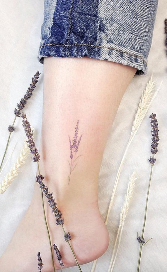 Wildblumen Temporäre Tattoo-Lavendel Frauen Tattoo Idee-Blumen Tattoo-Temporäres Set-Geschenk Für Freund-Freundschaft Geschenk-Bachelorette Party von JulienPShop