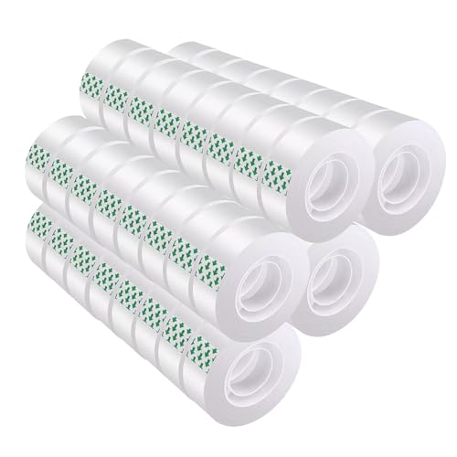 Transparente Klebebandrollen – 40 Rollen transparentes Klebeband, Großverkauf, 1,9 x 2,5 cm, langlebig, starke Haftung, Nachfüllpackungen für Spender von Julysgift