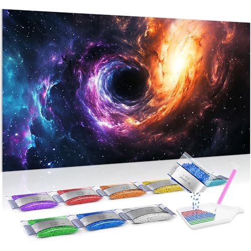 Jumpdot 5D Diamond Painting Bilder DIY Groß kosmische Landschaft Wohnzimmer Dekoration Diamant Kunst Kit 70x40 cm von Jumpdot